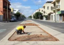 calçamento bairro Antenor Viana