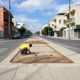 calçamento bairro Antenor Viana