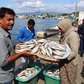 Prefeitura de Caxias entrega peixes e cestas básicas