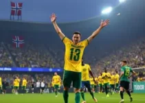 Rua das Sombrinhas recebe grande público na vitória da Noruega sobre o Brasil