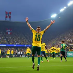 Rua das Sombrinhas recebe grande público na vitória da Noruega sobre o Brasil